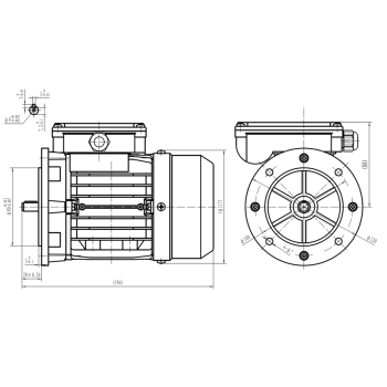 Silnik elektryczny jednofazowy 0,12kW 2800 obr/min. 56B5